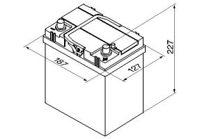 Batteri 12V 40Ah, 330CCA Bosch - 2