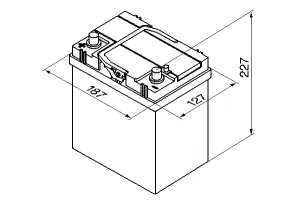 Batteri 12V 40Ah, 330CCA Bosch - 2