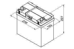 Batteri 12V 45Ah, 330CCA Bosch - 2