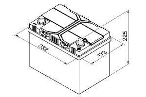 Batteri 12V 60Ah, 540CCA Bosch - 2