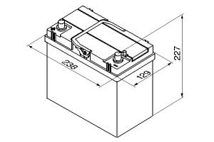 Batteri 12V 45Ah, 330CCA Bosch - 2