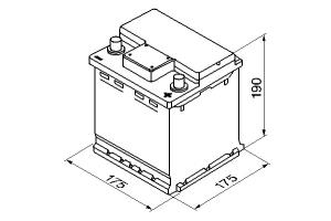 Batteri 12V 42Ah, 420CCA Bosch - 3