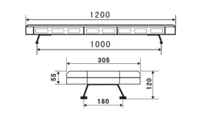 LED Blixtljusramp 12V 1200mm White - 2
