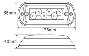 LED Blixtljus 6LED ZigZag 12V - 2