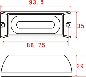 LED Blixtljus 12/24V 4LED Elipse - 2