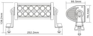 LED lightbar 36W/12LED Flood - 3