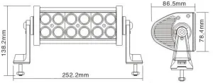 LED lightbar 36W/12LED Flood - 3