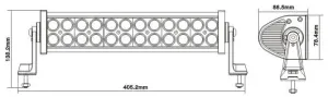 LED lightbar 72W/24LED Spot - 3