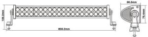 LED lightbar 120W/40LED Spot - 3
