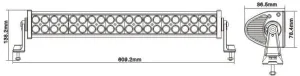 LED lightbar 120W/40LED Spot - 3