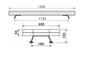 LED Blixtljusramp 24V 1500mm - 2