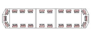 LED Blixtljusramp 24V 1200mm - 2