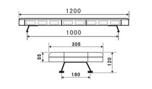 LED Blixtljusramp 24V 1200mm - 3