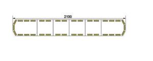 LED Blixtljusramp 12V 2100mm - 1