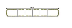 LED Blixtljusramp 12V 2100mm - 1