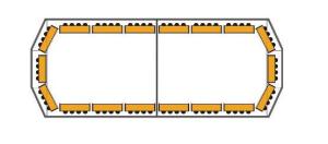 LED Blixtljusramp 24V 900mm - 2
