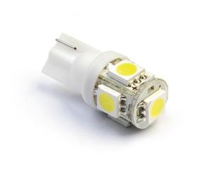 T10 LED 5 diod vit - 1