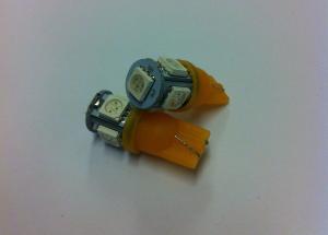 T10 LED 5 diod Gul - 1