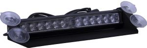 LED Blixtljus 2X6LED Windshield gul/vit - 1