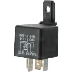 Minirelä 24V/2x10A med diod - 1