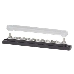 Kopplingsplint BusBar 2xM6, 20xM4 svart - 1