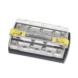Kopplingsplint DualBus 4xM8, 10xM5 svart - 1