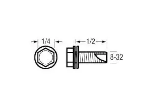 Skruv 8-32x1/2" - 2