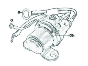 Hjälpsolenoid Delco Remy 12V 2-polig - 2