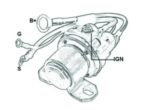 Hjälpsolenoid Delco Remy 12V 2-polig - 2
