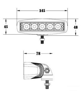 LED Rear Light 15W Wide Spot - 3