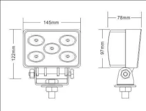 LED Work 50W Wide Flood - 3