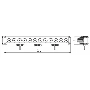 LED Lightbar Blackline 120W Combo - 4