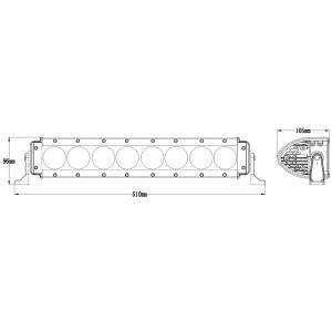 LED Lightbar Range 80W Spot - 2