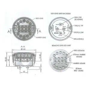 LED Baklampa blinkers/position/broms - 4