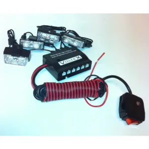 LED Blixtljus Mini Gul 4LED - 1