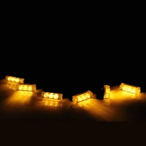 LED Blixtljus Mini Gul 4LED - 3
