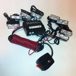 LED Blixtljus Mini Gul 8LED - 3