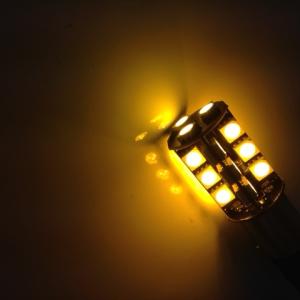 BAU15s LED 27 SMD Canbus Gul - 2