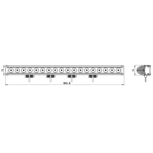 LED Lightbar Blackline 180W Combo - 2