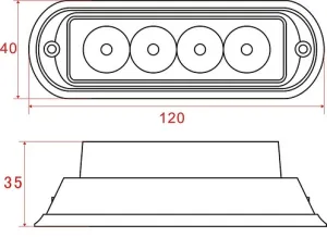 LED Blixtljus 4LED Vit - 2