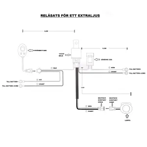 Reläsats DT extraljus 1st On/Off - 2