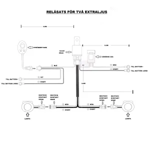 Reläsats DT extraljus 2st On/Off - 2