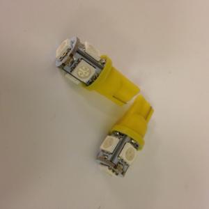 T10 LED 5 diod Gul - 1