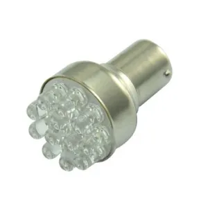 BA15s 12LED diod Gul - 1