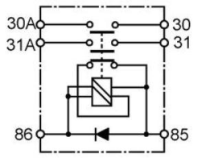 Elektrisk huvudströmbrytare 24V bipolär - 2