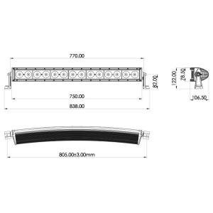 LED Lightbar Curved 30" 140W Combo - 2