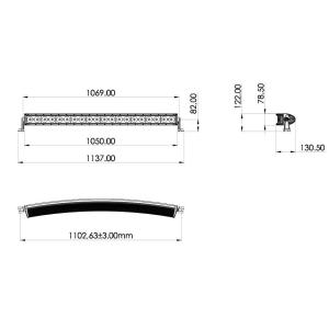 LED Lightbar Curved 42" 200W Combo - 2