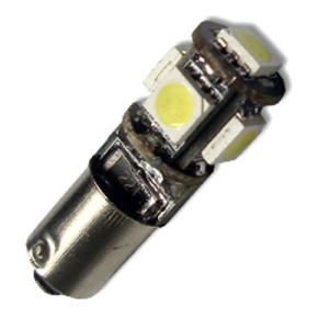 BA9X LED Canbus 5 SMD Gul - 1