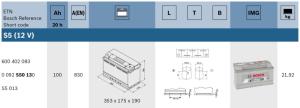 Batteri 12V 100Ah, 830CCA Varta - 1