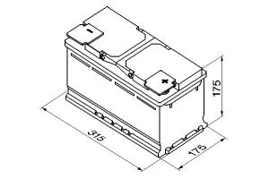 Batteri 12V 85Ah, 800CCA Varta - 3